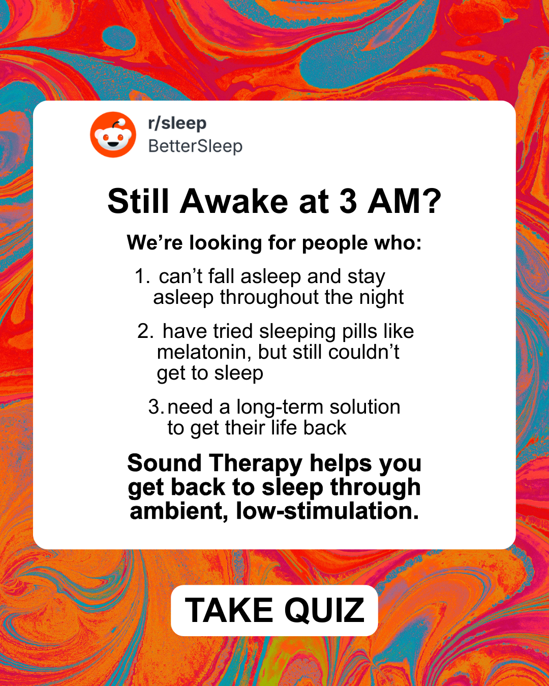 BetterSleep Facebook ad