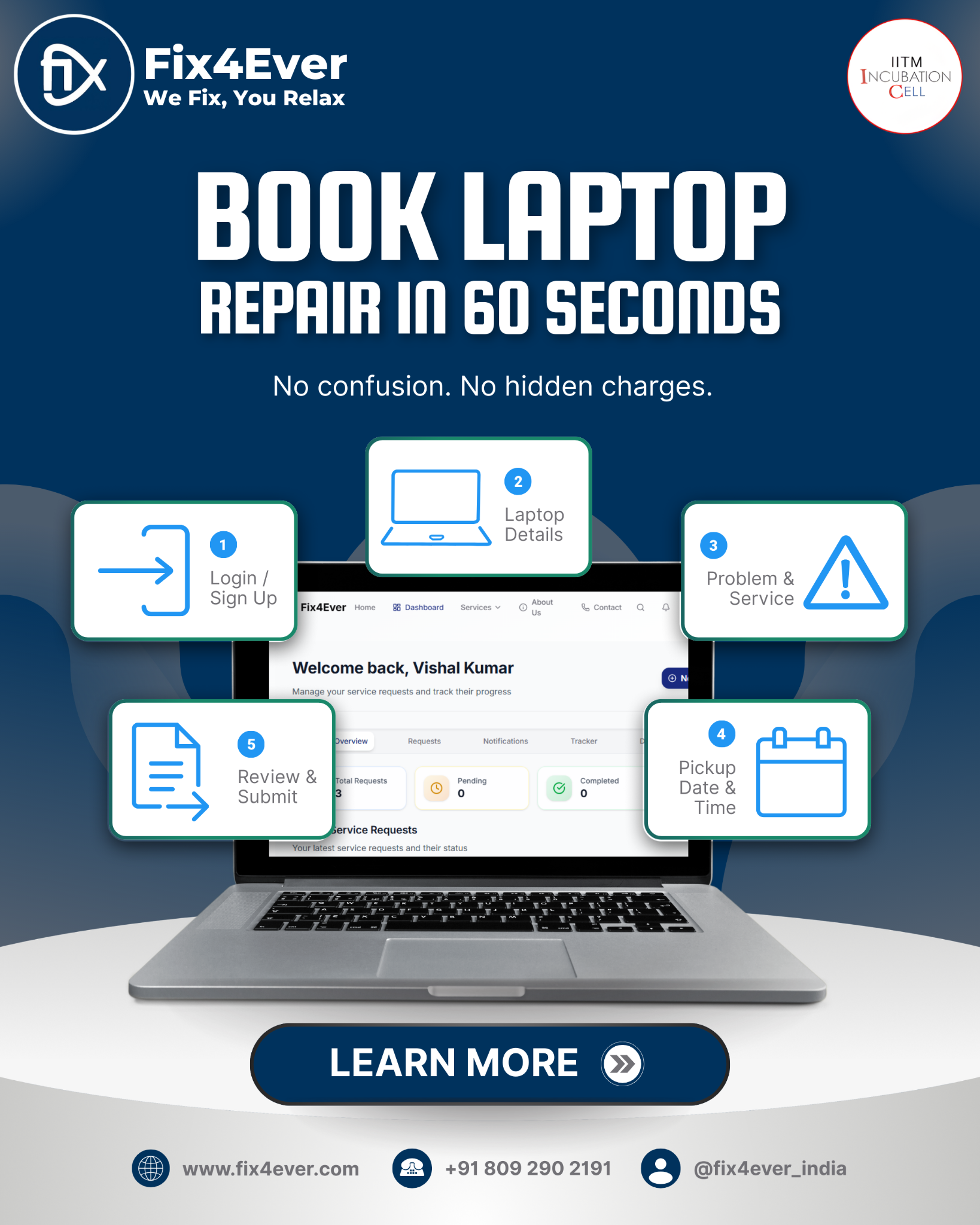 Fix4Ever India Facebook ad: Book Repair Online