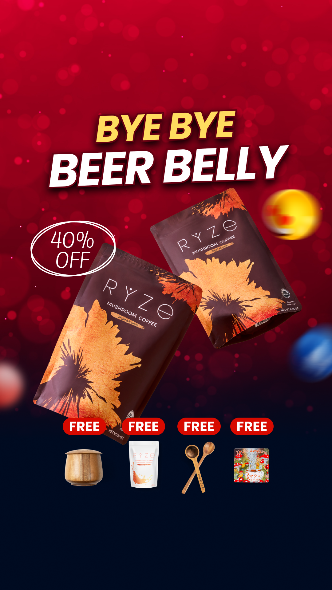 RYZE Superfoods Facebook ad