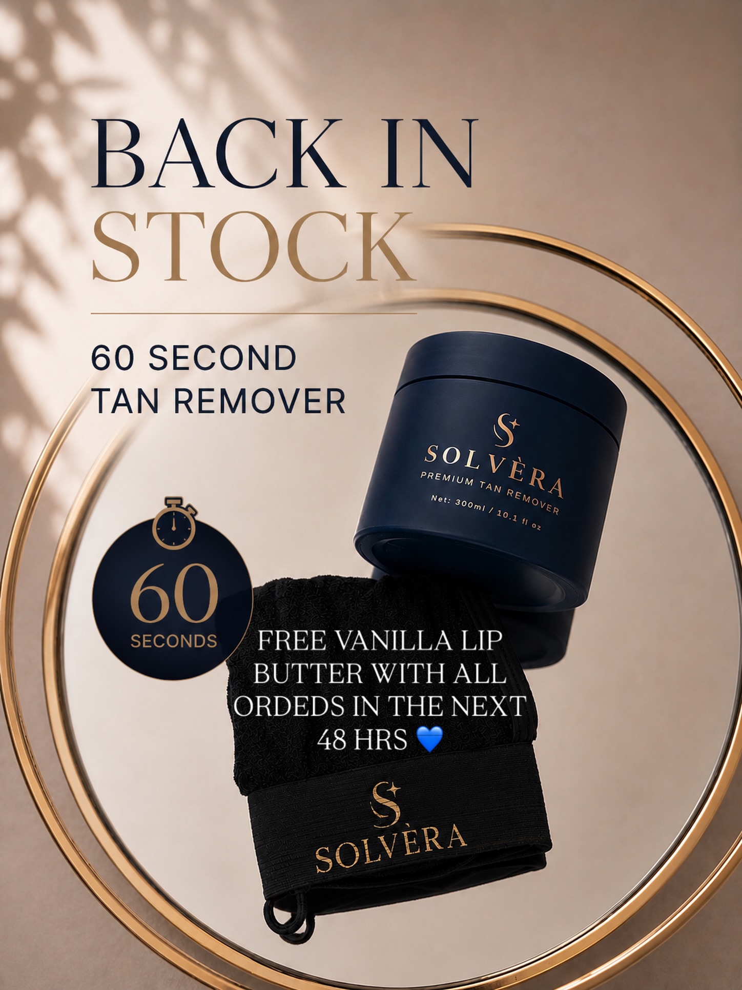 solveraskincare Facebook ad: BACK IN STOCK!