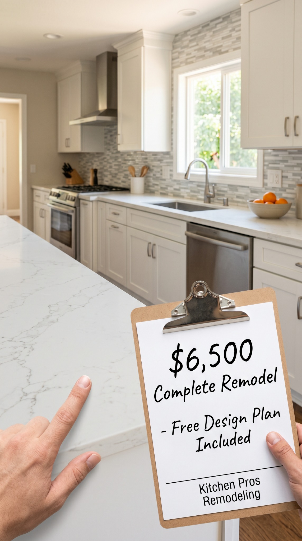 Kitchen City Pros Facebook ad: New Kitchen: Save BIG