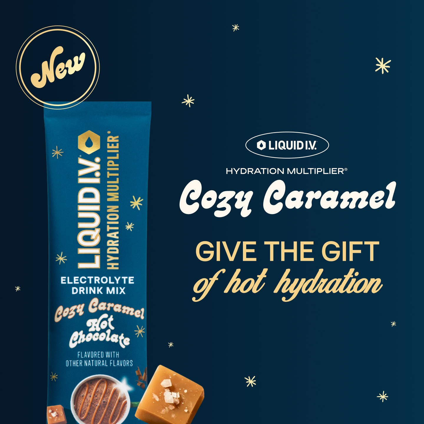 Liquid I.V. Facebook ad: Meet NEW Cozy Caramel