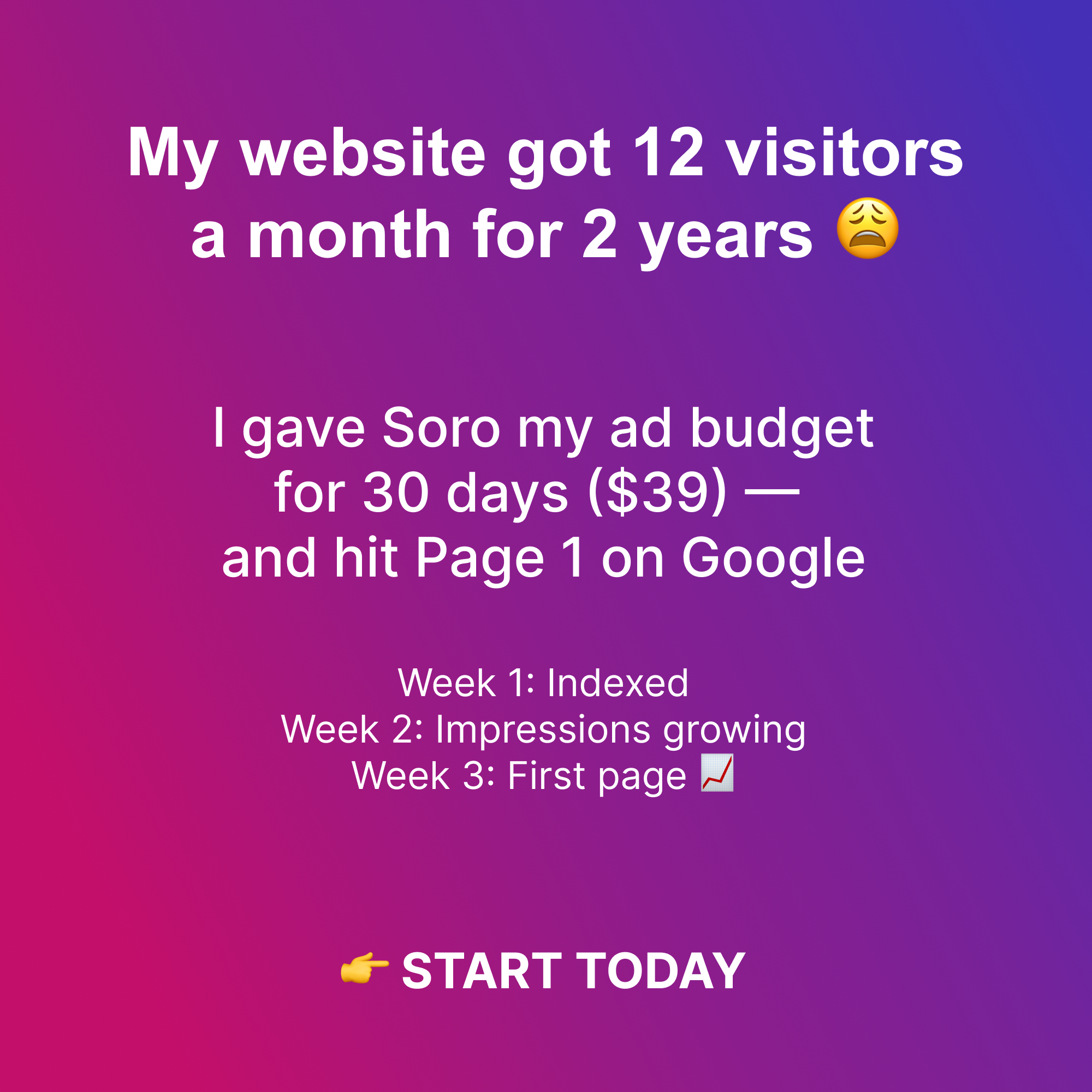 Soro SEO Facebook ad