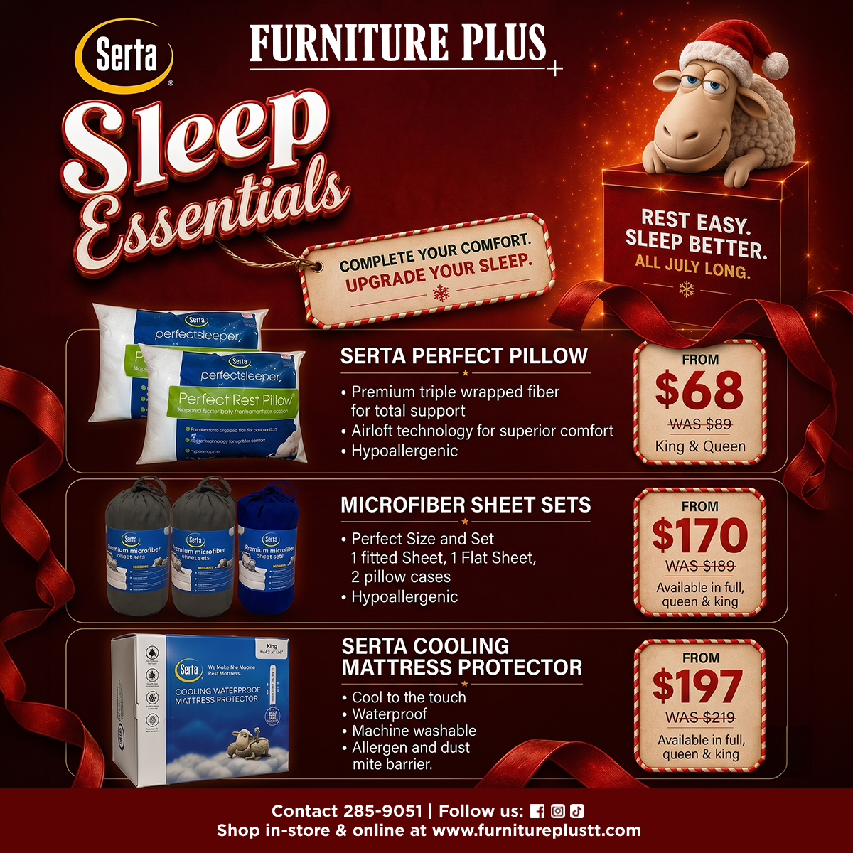 Serta Caribbean Facebook ad