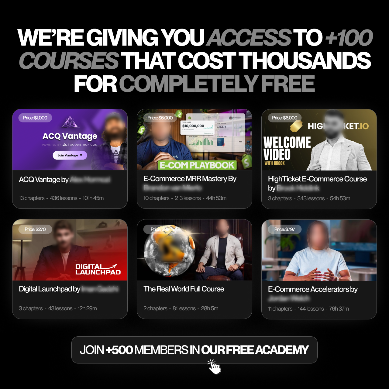 Shaioa shop Facebook ad: Giving you full access to all those high-ticket courses…