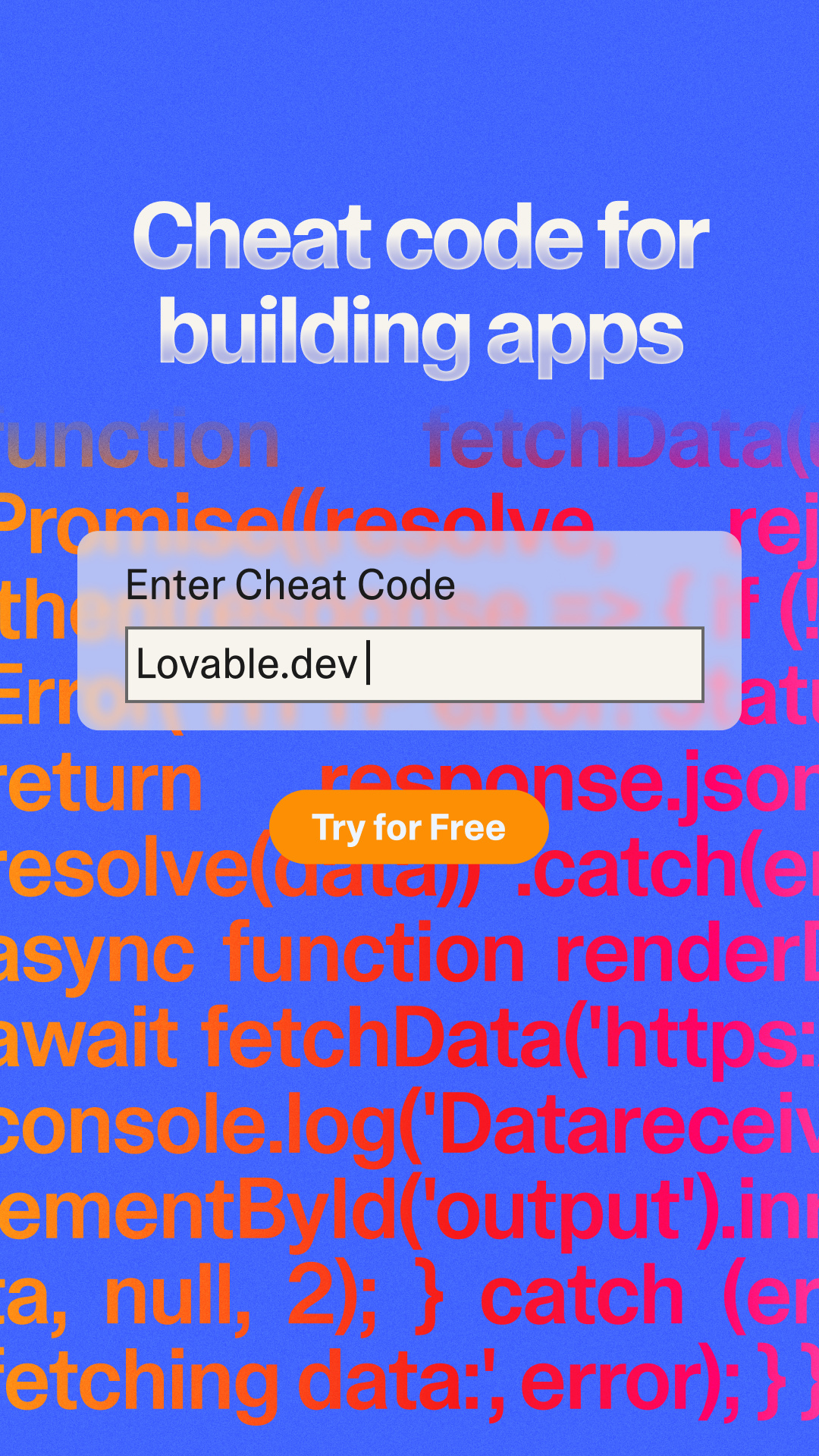 Lovable.dev Facebook ad