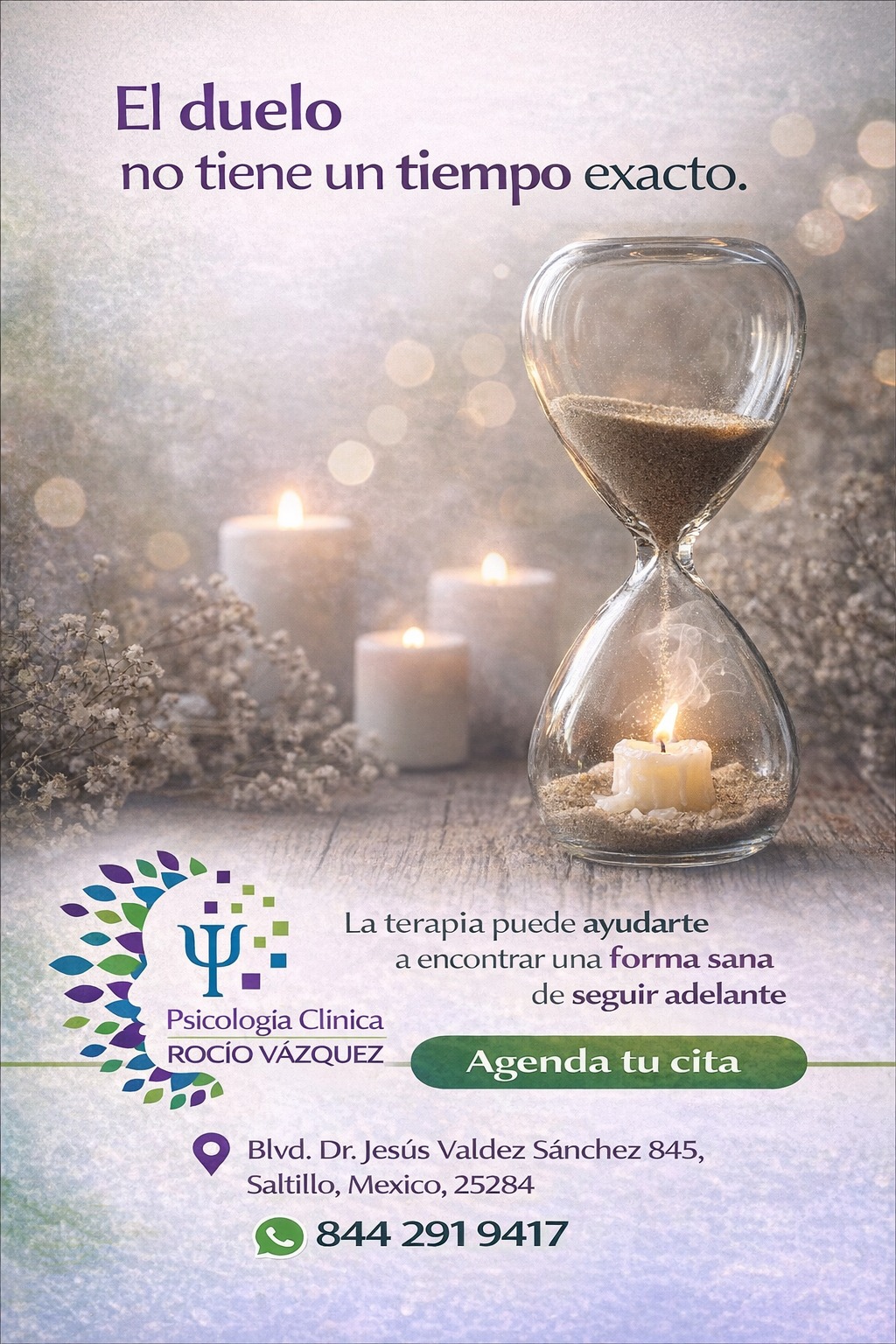 Psicología Clínica y terapia emocional Facebook ad: Perder a alguien importante deja un vacío difícil…