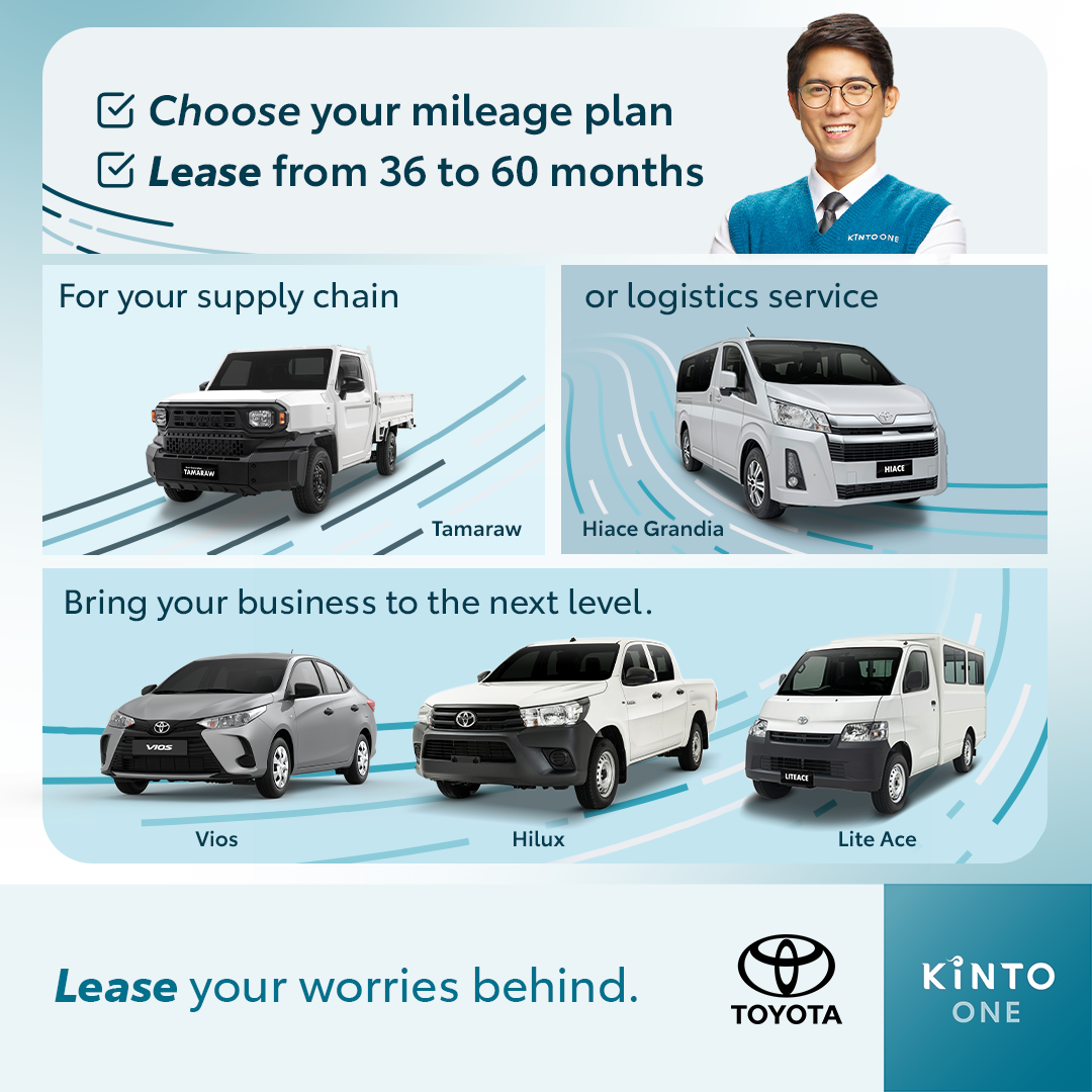 KINTO One Philippines Facebook ad: Choose your mileage plan with KINTO One.