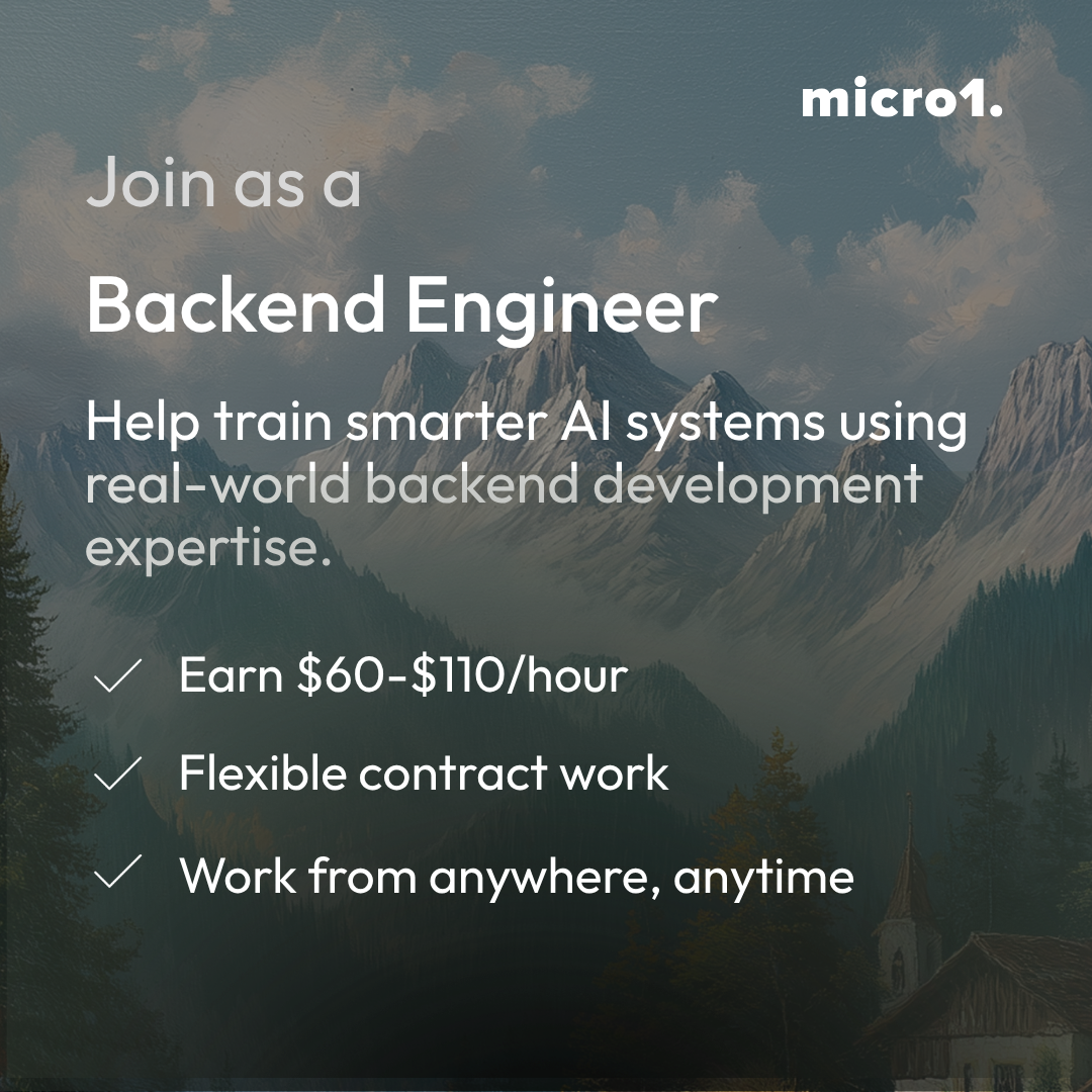 micro1 Facebook ad: Backend Engineer