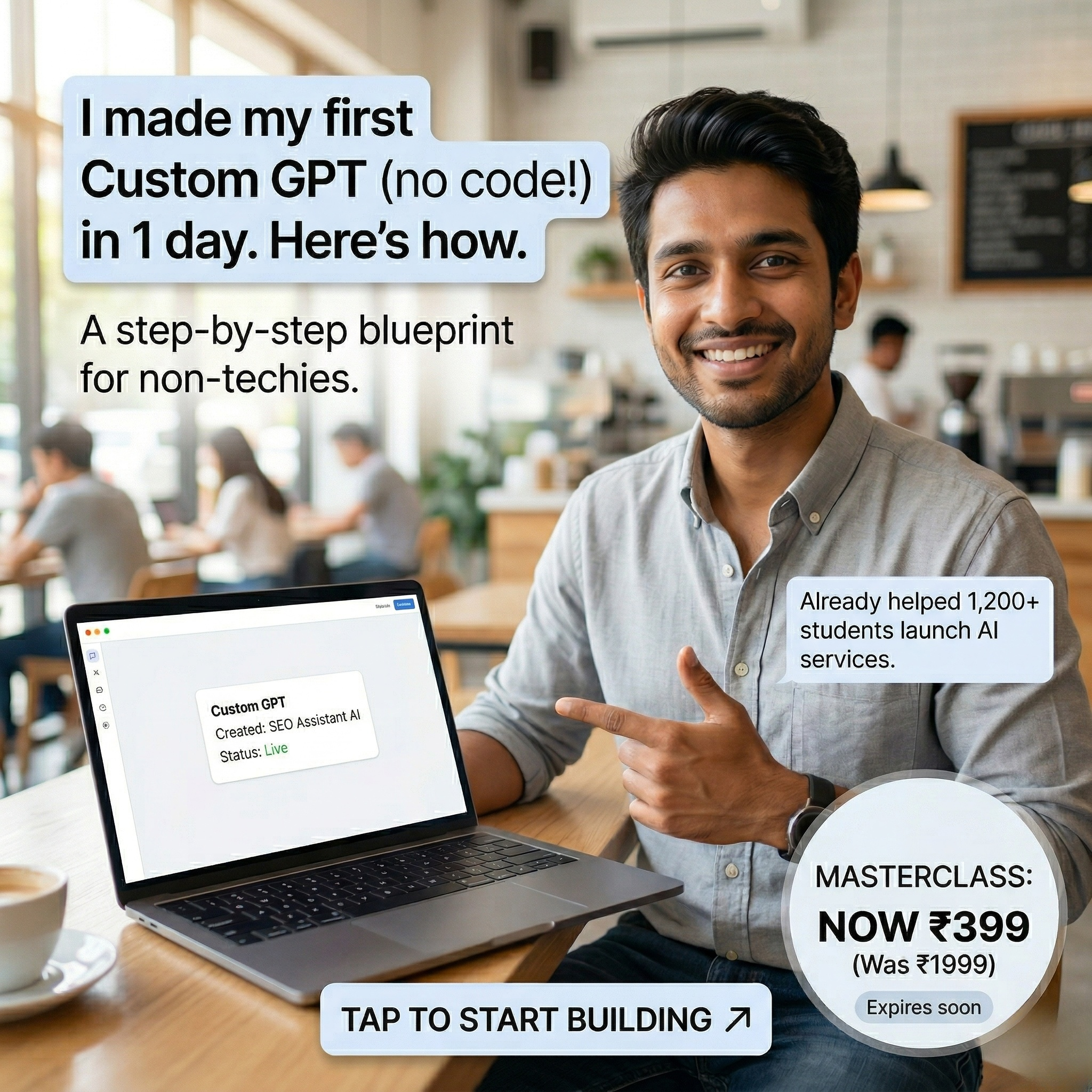 DigitalRohit Facebook ad: Chat with us Custom GPTs Se Business Grow Karo