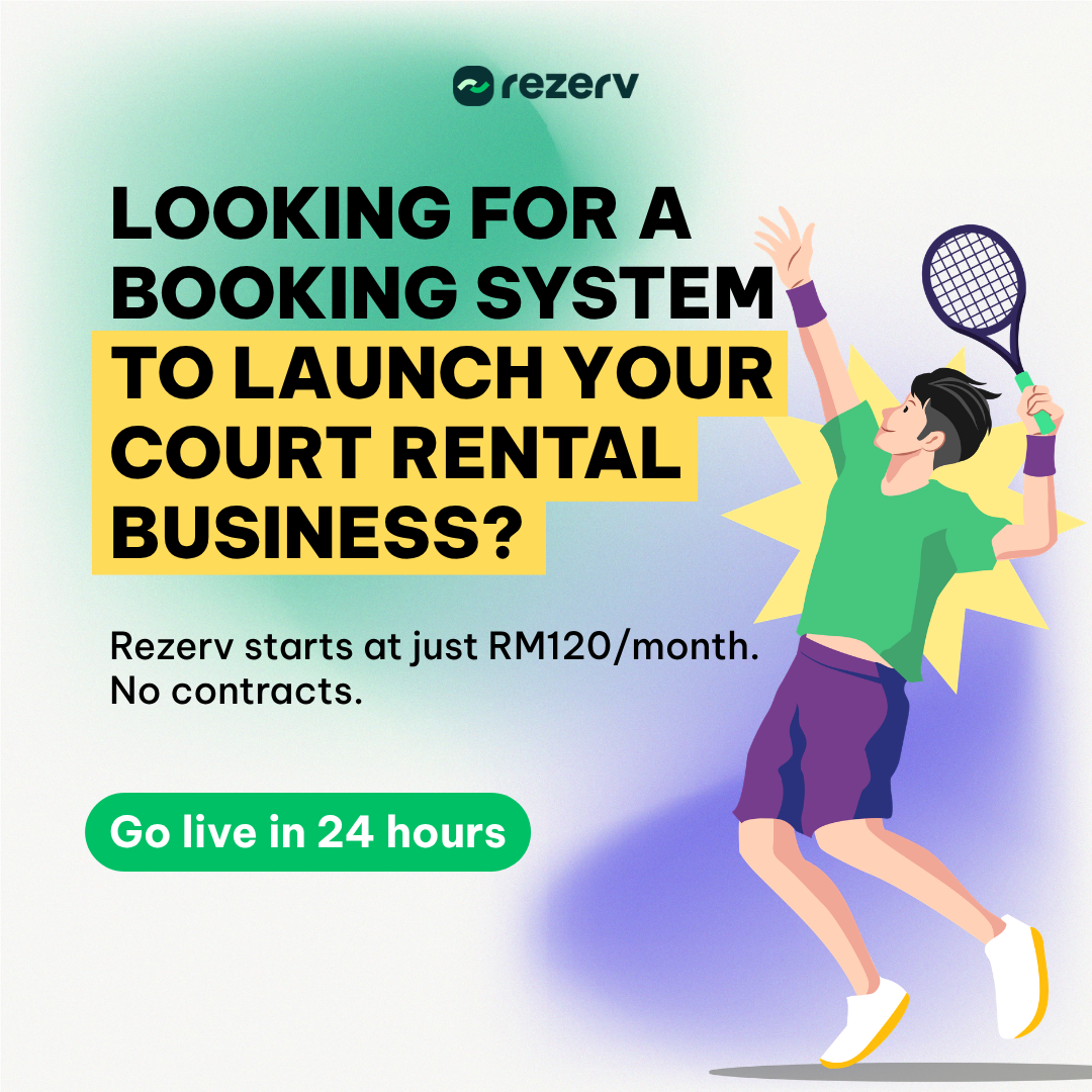 Rezerv Facebook ad: Run & Grow Your Court Rental Business with One Simple System