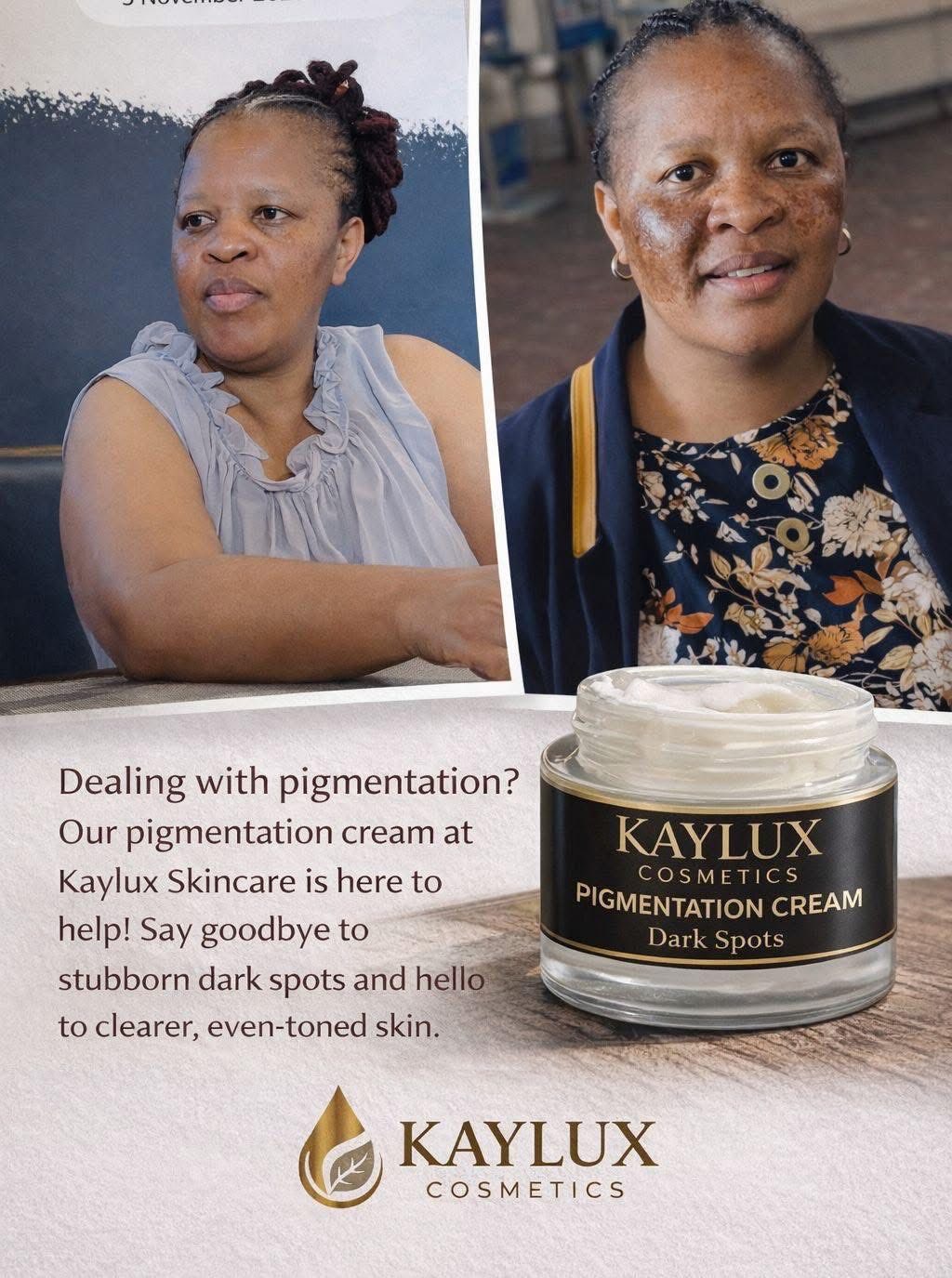 Kaylux Organic Skincare Product. Facebook ad: Glow, protect, and refresh with Kaylux Skincare!