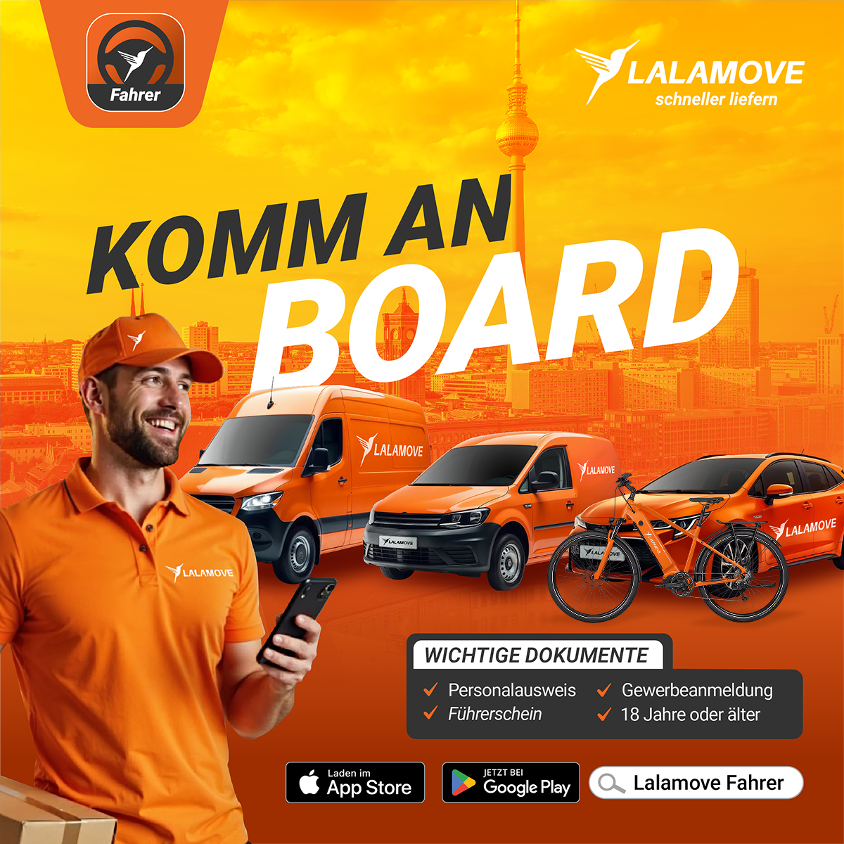 Lalamove Europe Facebook ad: Lalamove Driver - Drive & Earn