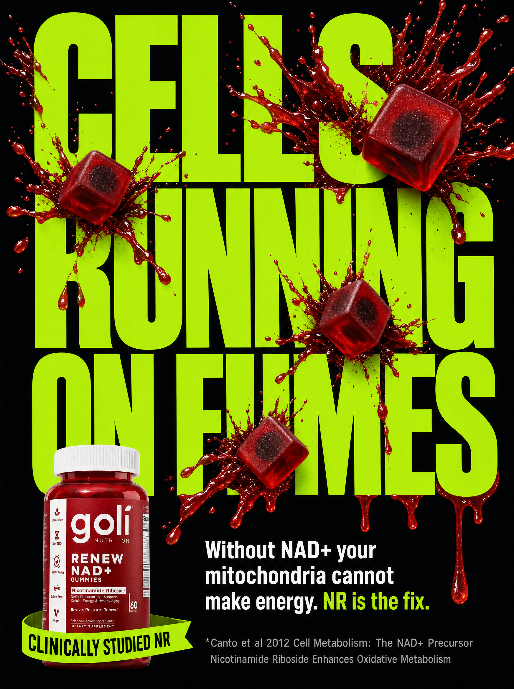 Goli Facebook ad: Your NAD+ Is Lower Than It Was Last Year