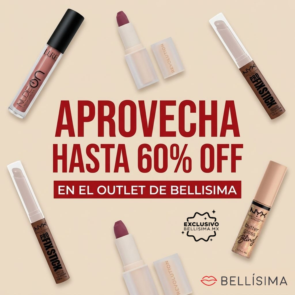 Bellisima Facebook ad: Aprovecha hasta 60% OFF en Bellísima.