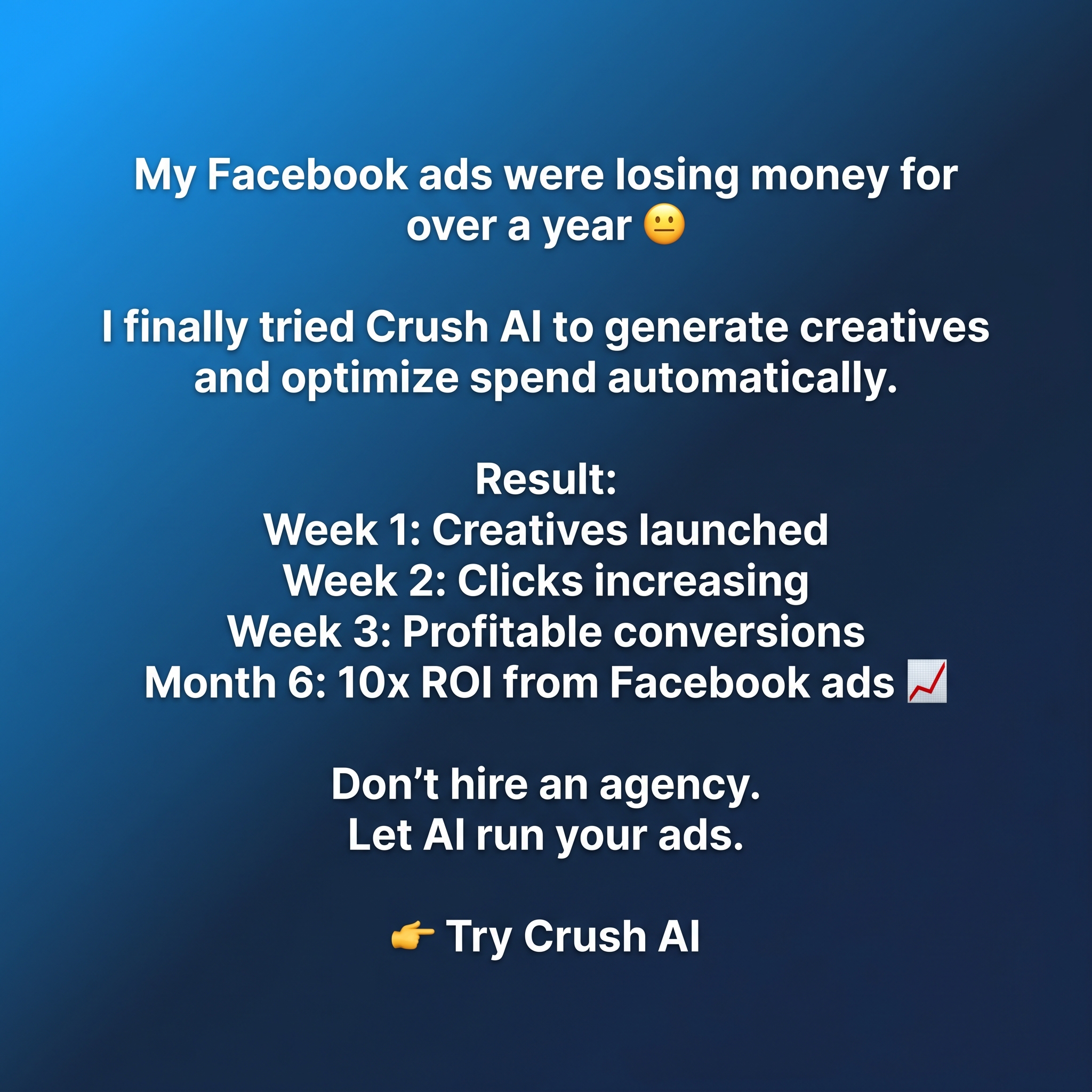 trycrush.ai Facebook ad