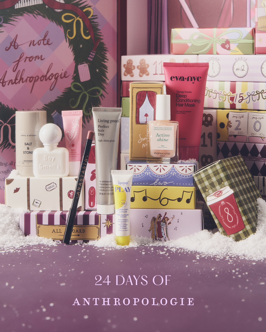 Anthropologie Facebook ad: 24 Days of Beauty Advent Calendar