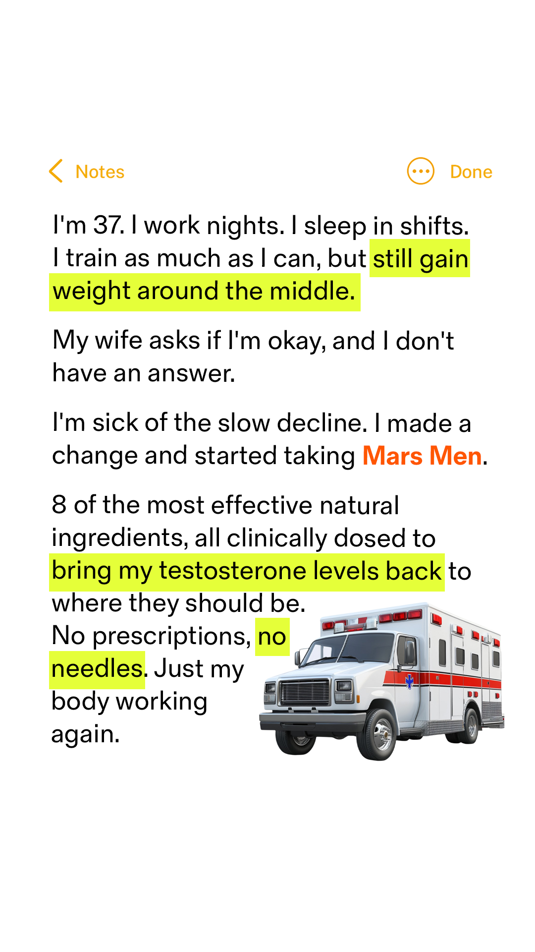 Mars Men Facebook ad