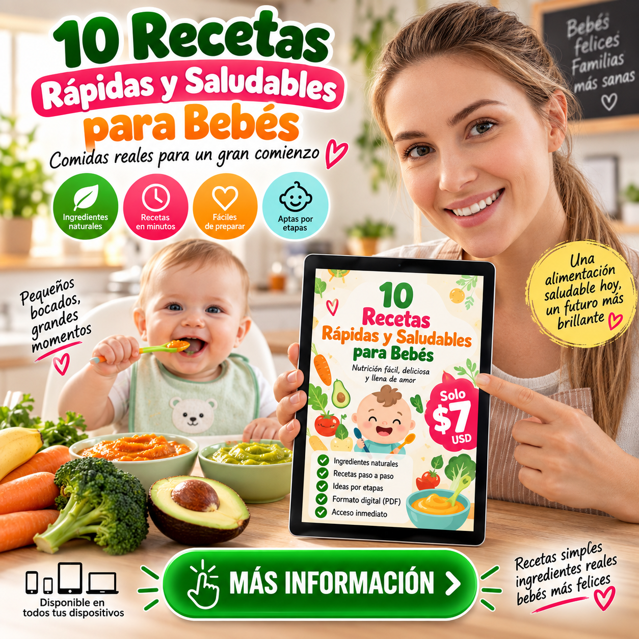 Bebé Bien Alimentado Facebook ad: Da el siguiente paso en la alimentación de tu bebé.