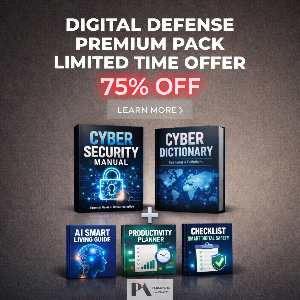 Persevera Academy Facebook ad: Digital Defense Toolkit - Premium Pack for…