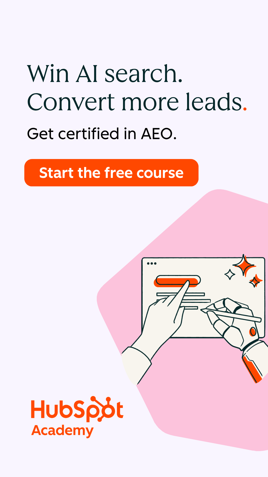 HubSpot Academy Facebook ad