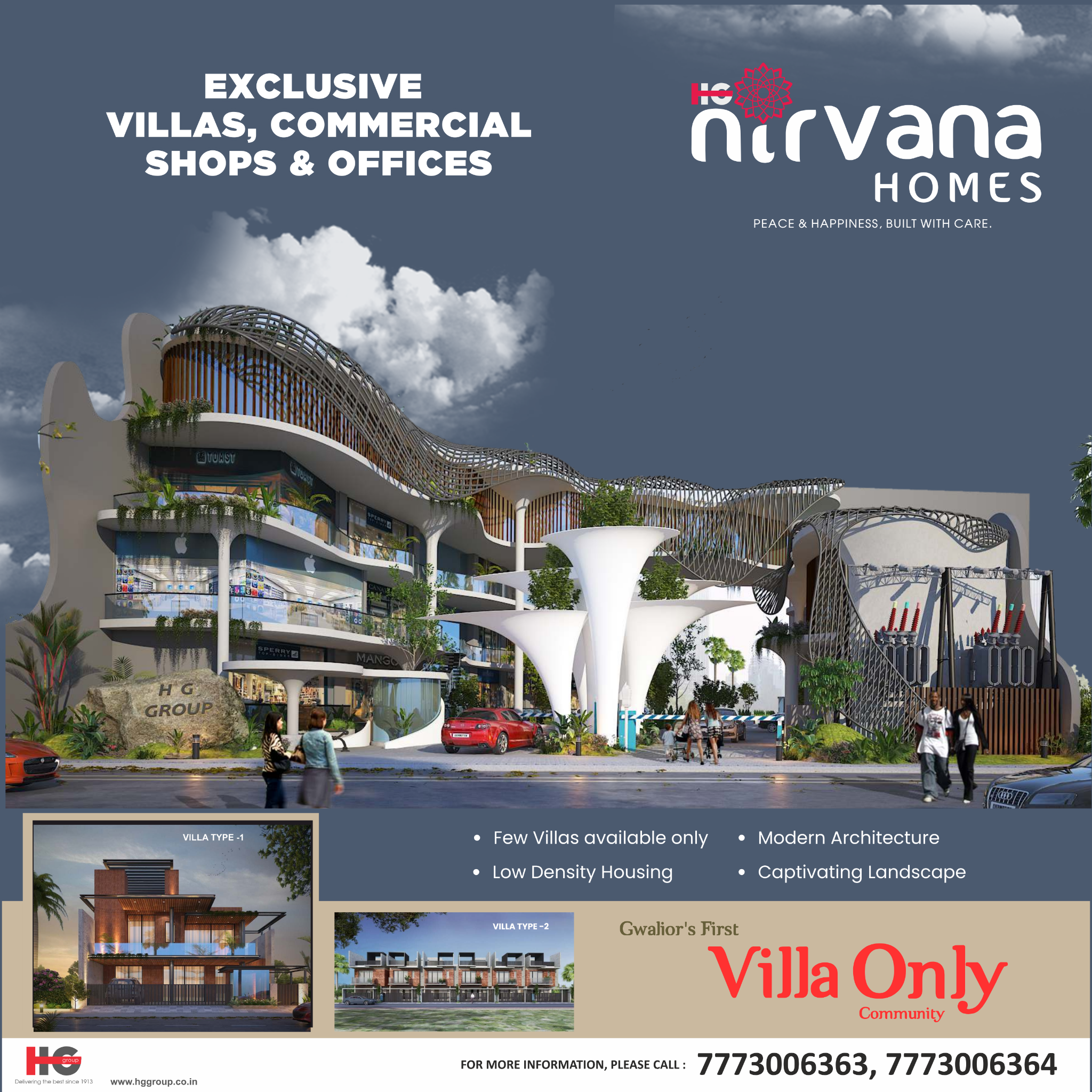 HG Group Facebook ad: Create a Thriving Business in an Elegant Environment