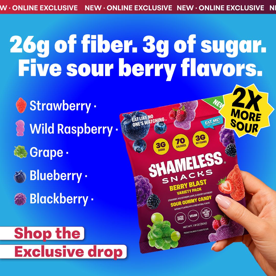 Shameless Snacks Facebook ad