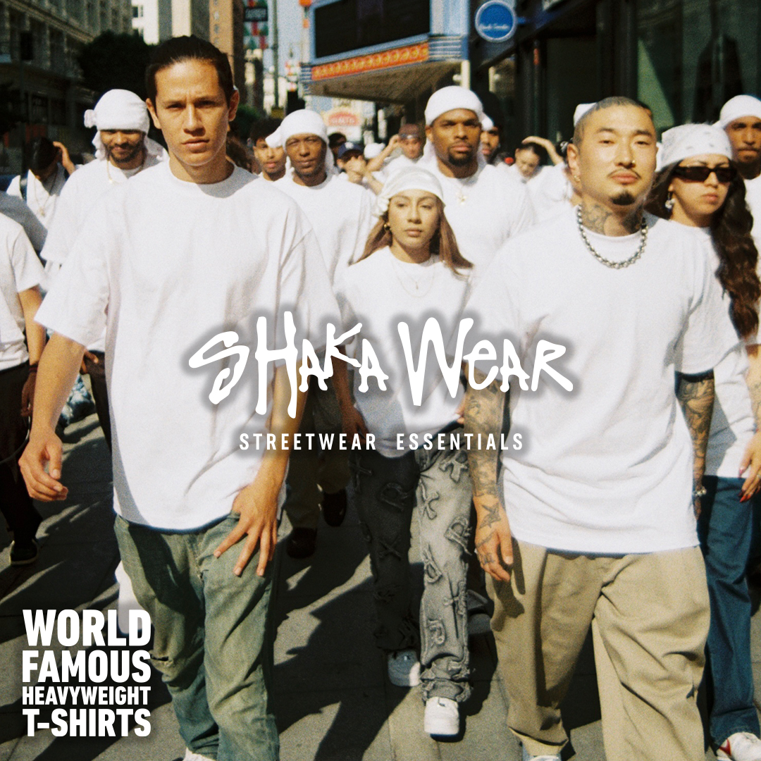 Shaka Wear Facebook ad: Every tee delivers world-famous durability.