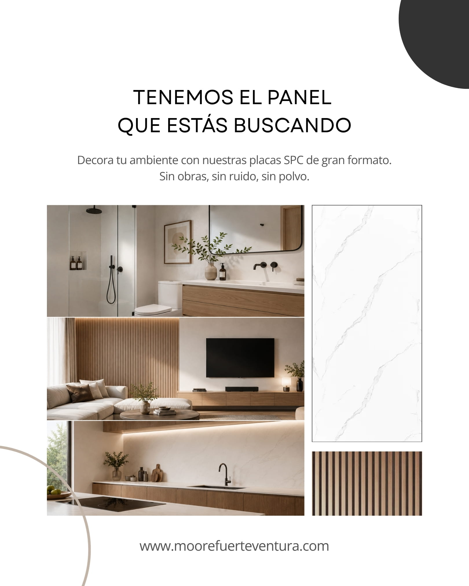 Moore Innovación Fuerteventura Facebook ad: Dale una nueva vida a tu hogar sin necesidad de obras