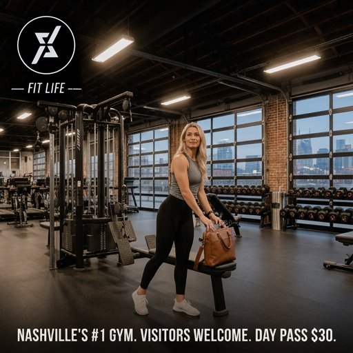 QNTM Fit Life Facebook ad: One Day. Full Access.