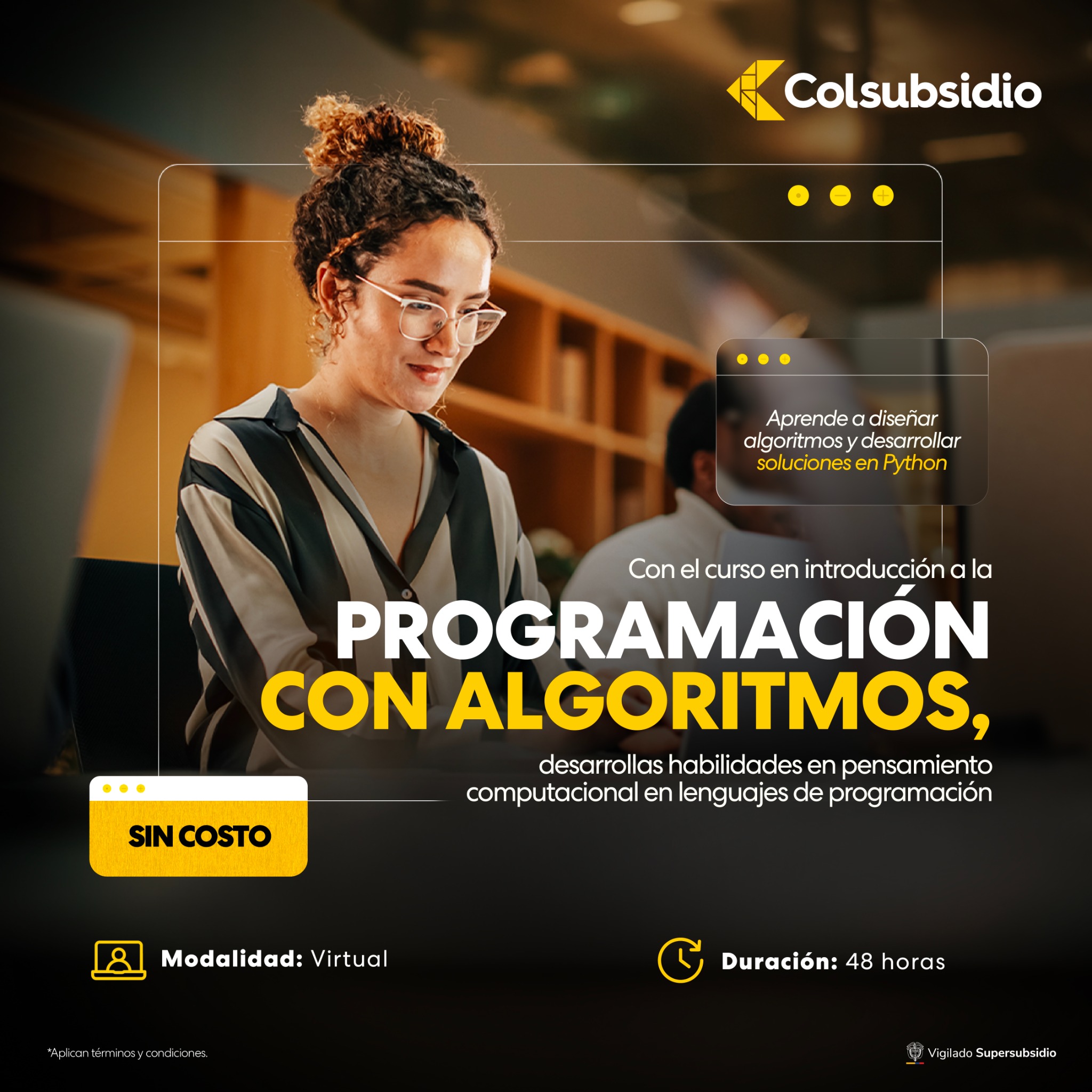 Colsubsidio Facebook ad: Aprende programación