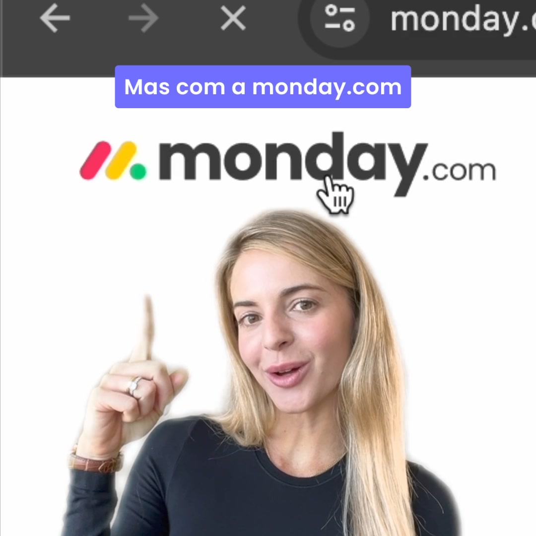 monday.com Facebook ad: Com a monday.com o seu trabalho flui