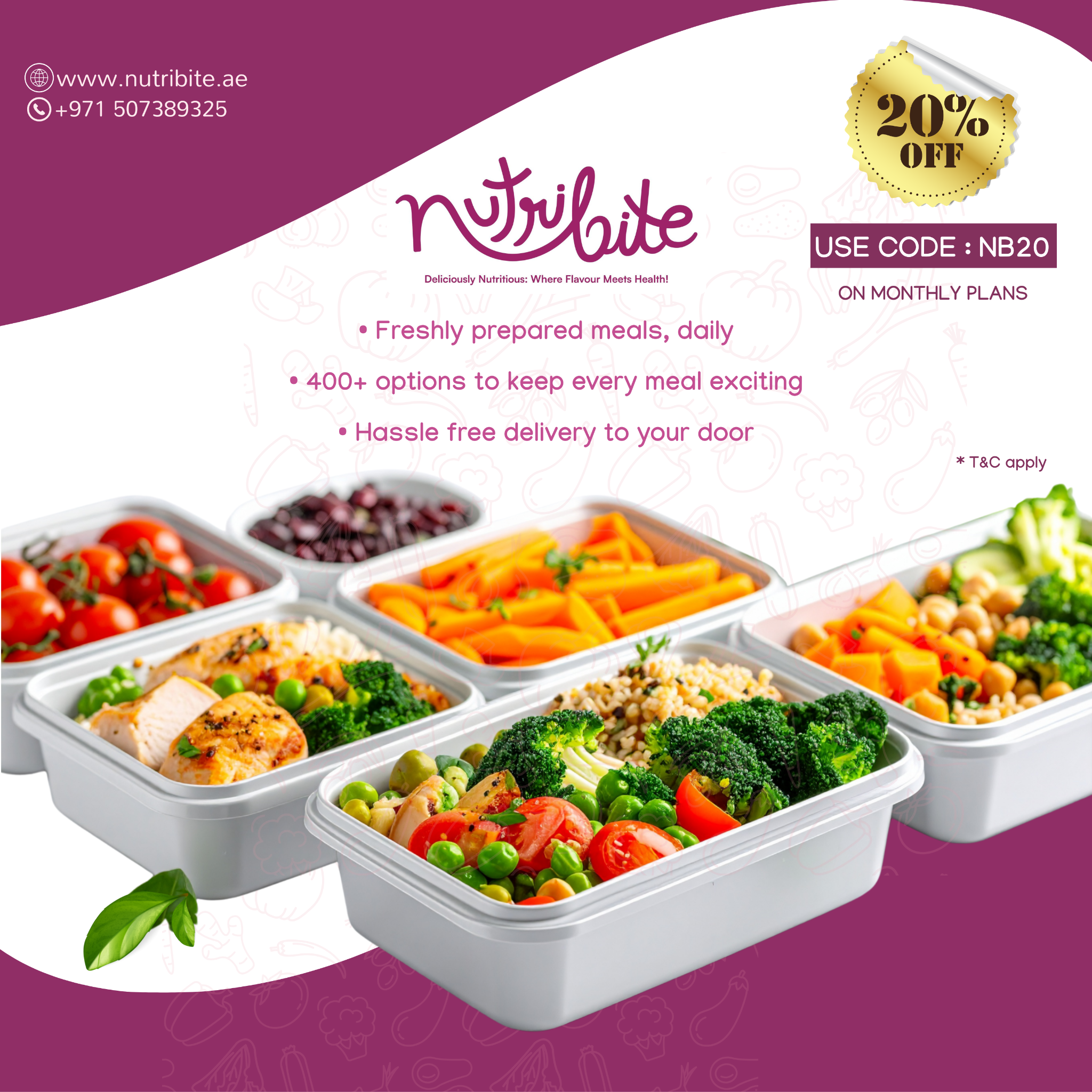 nutribite Facebook ad: Chat with us