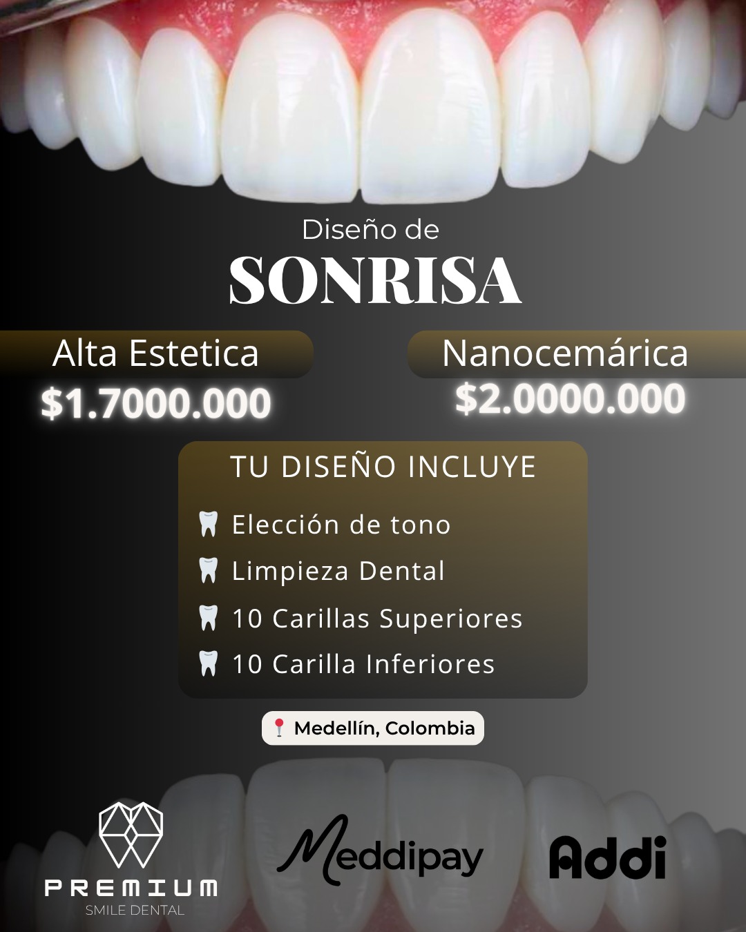 Premium Smile Dental Facebook ad from May 11, 2026