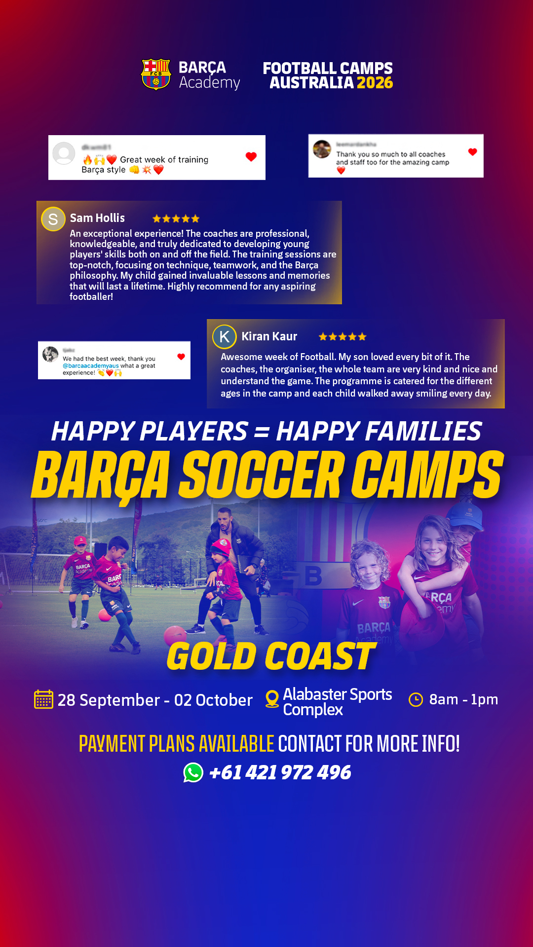 Barça Academy Australia & New Zealand Facebook ad