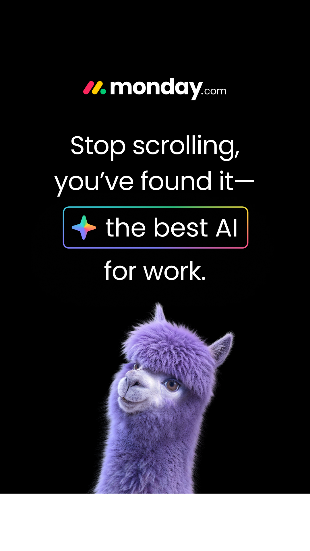 monday.com Facebook ad