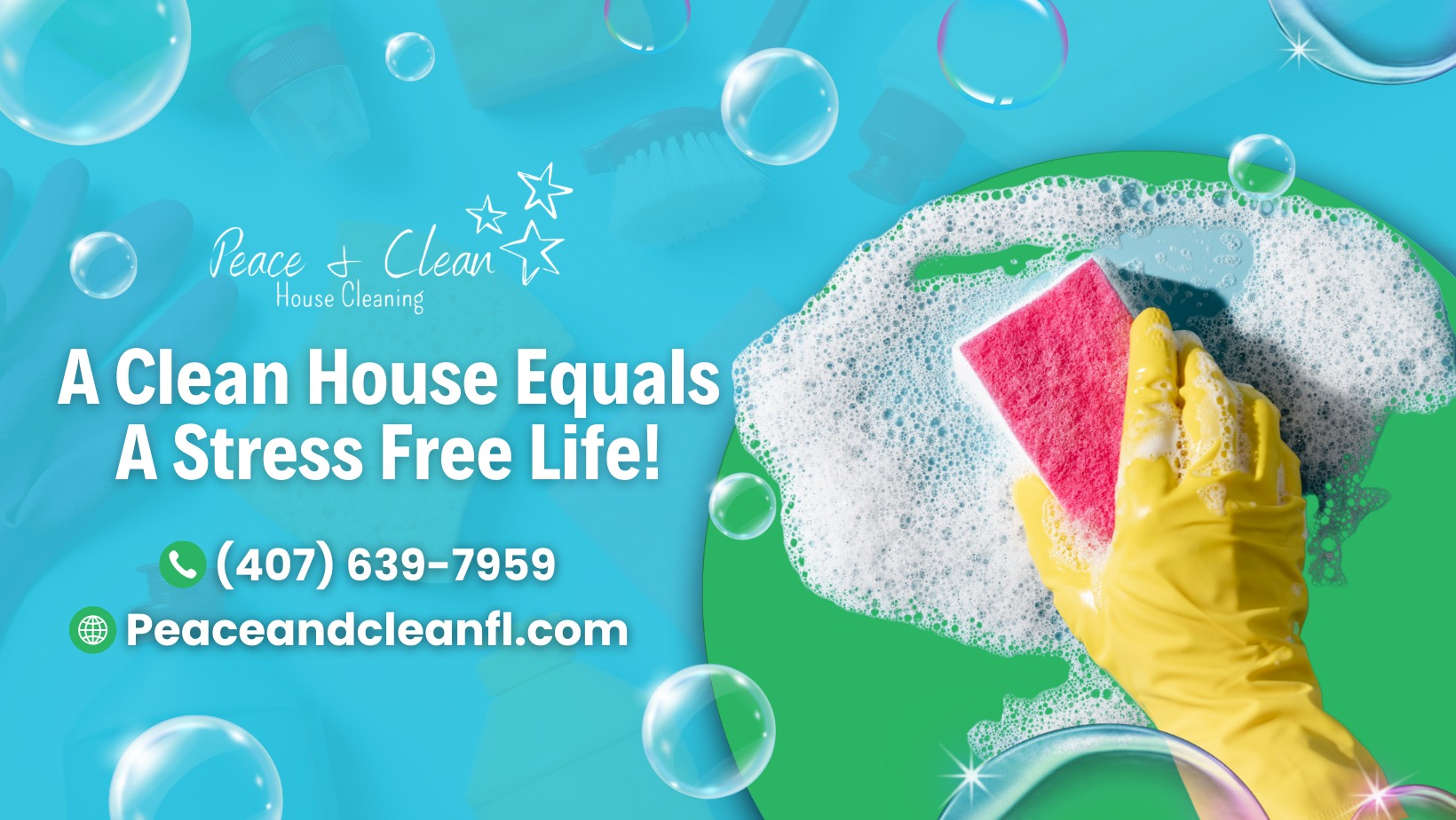 Peace & Clean House Cleaning Facebook ad