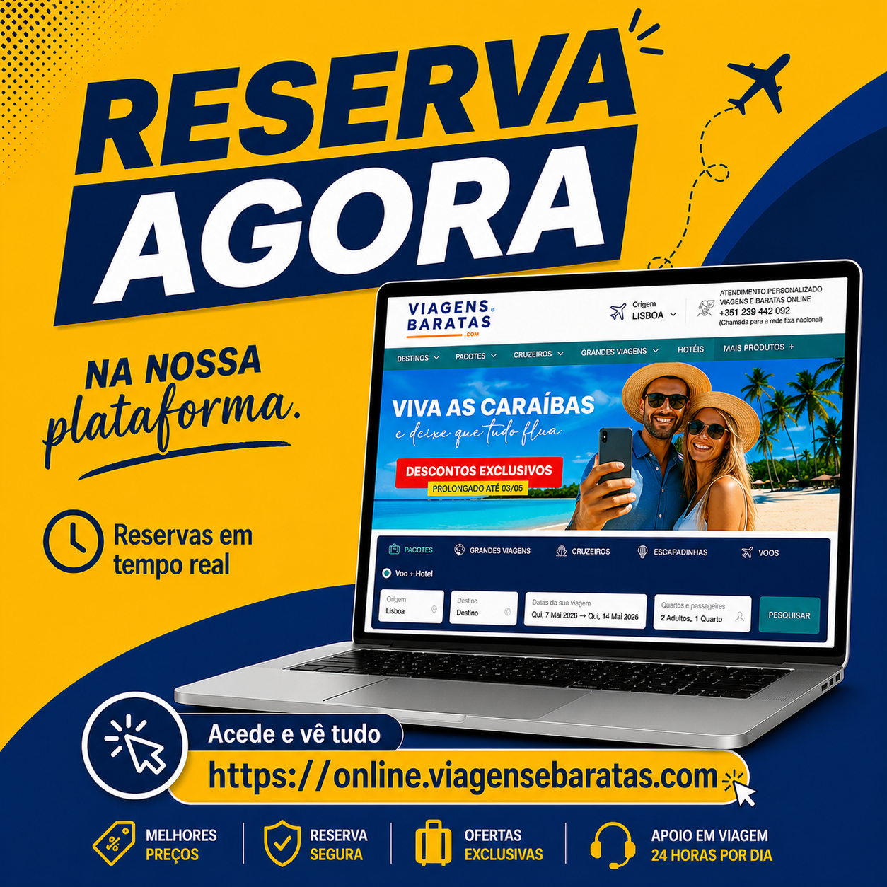 Viagens e Baratas Facebook ad from Jun 23, 2026