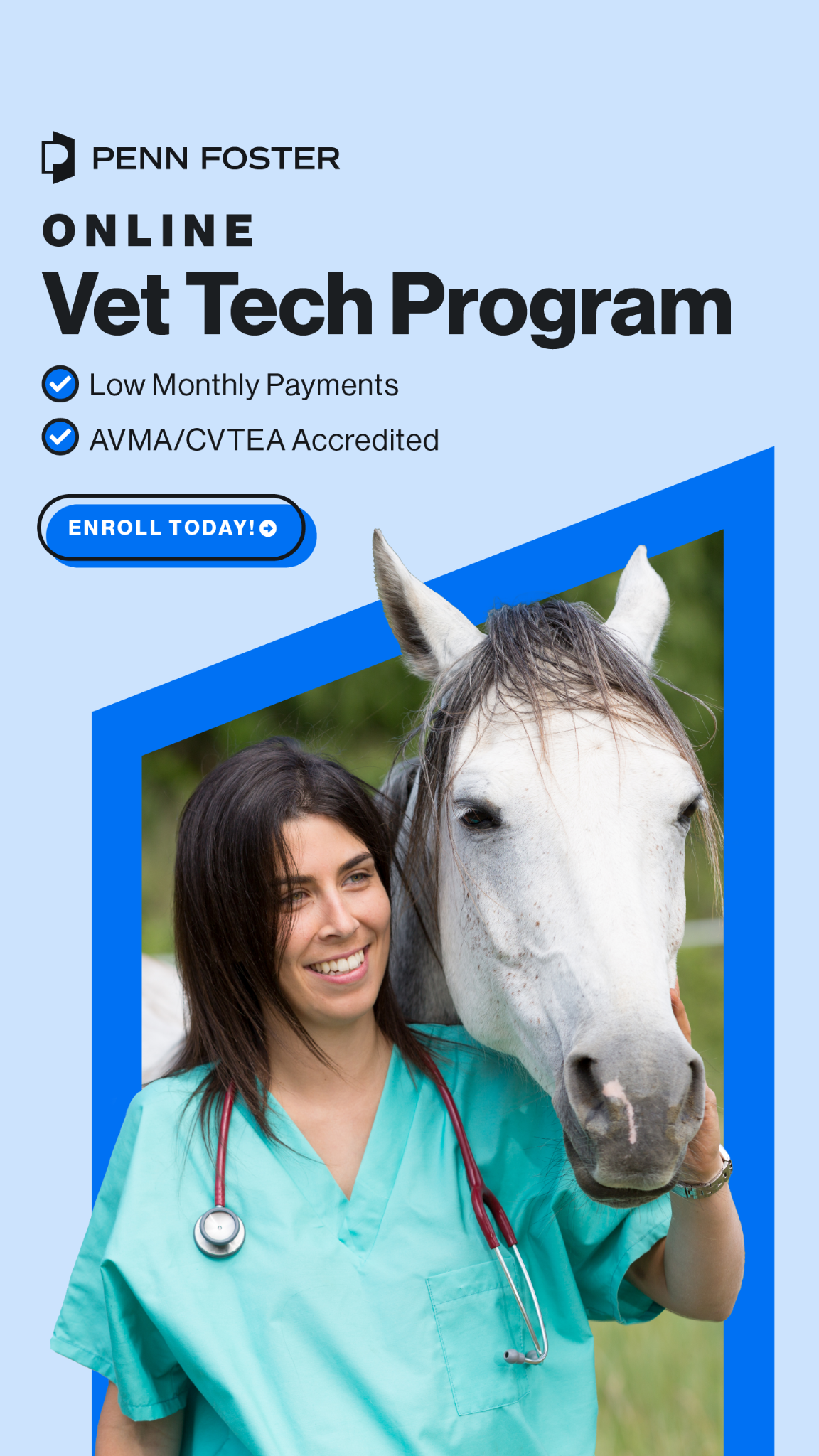 Penn Foster Facebook ad: Apply What You Learn in Your Externship