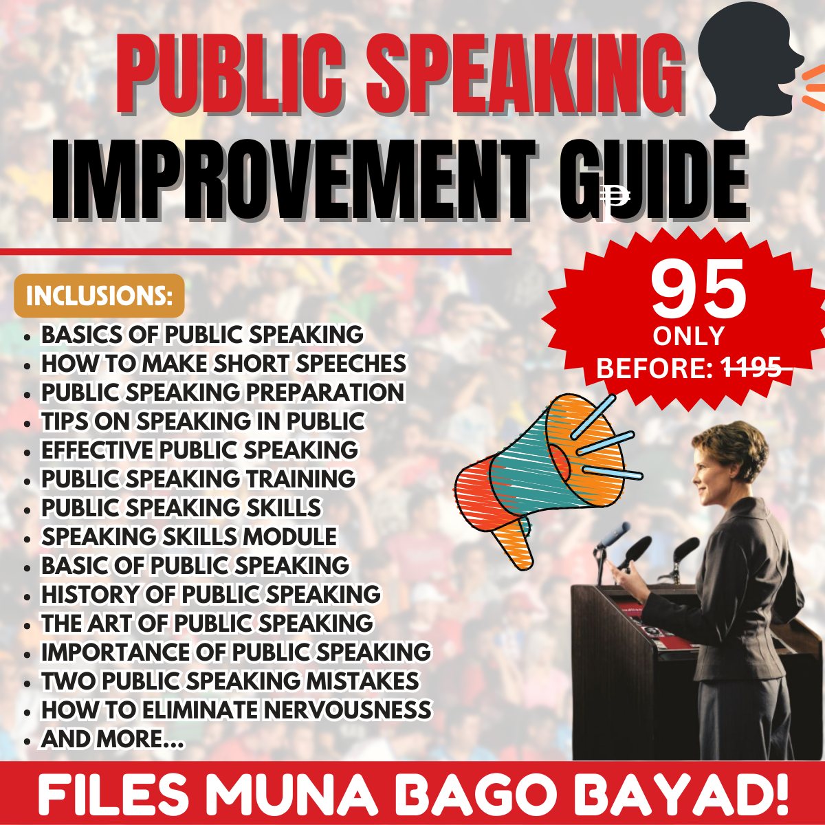 Public Speaking Solutions Facebook ad: Speak with Impact!