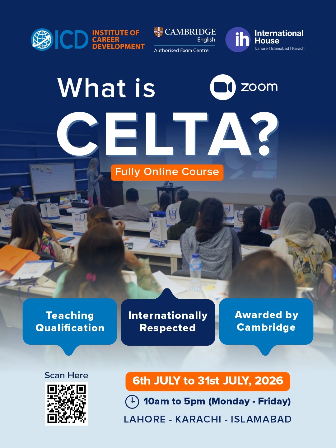 Institute of Career Development - ICD Facebook ad: CELTA Online