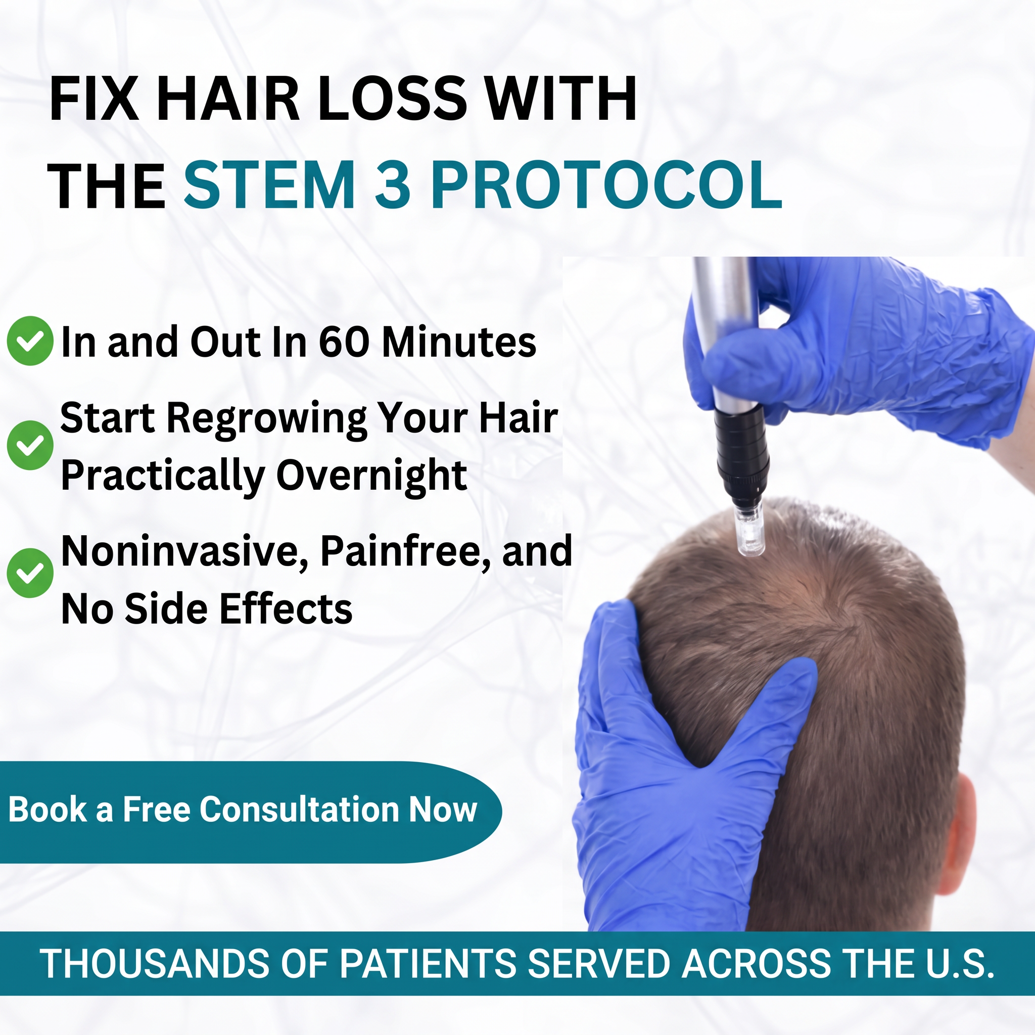 Springs Rejuvenation Facebook ad: Reverse Hairloss.Guaranteed!