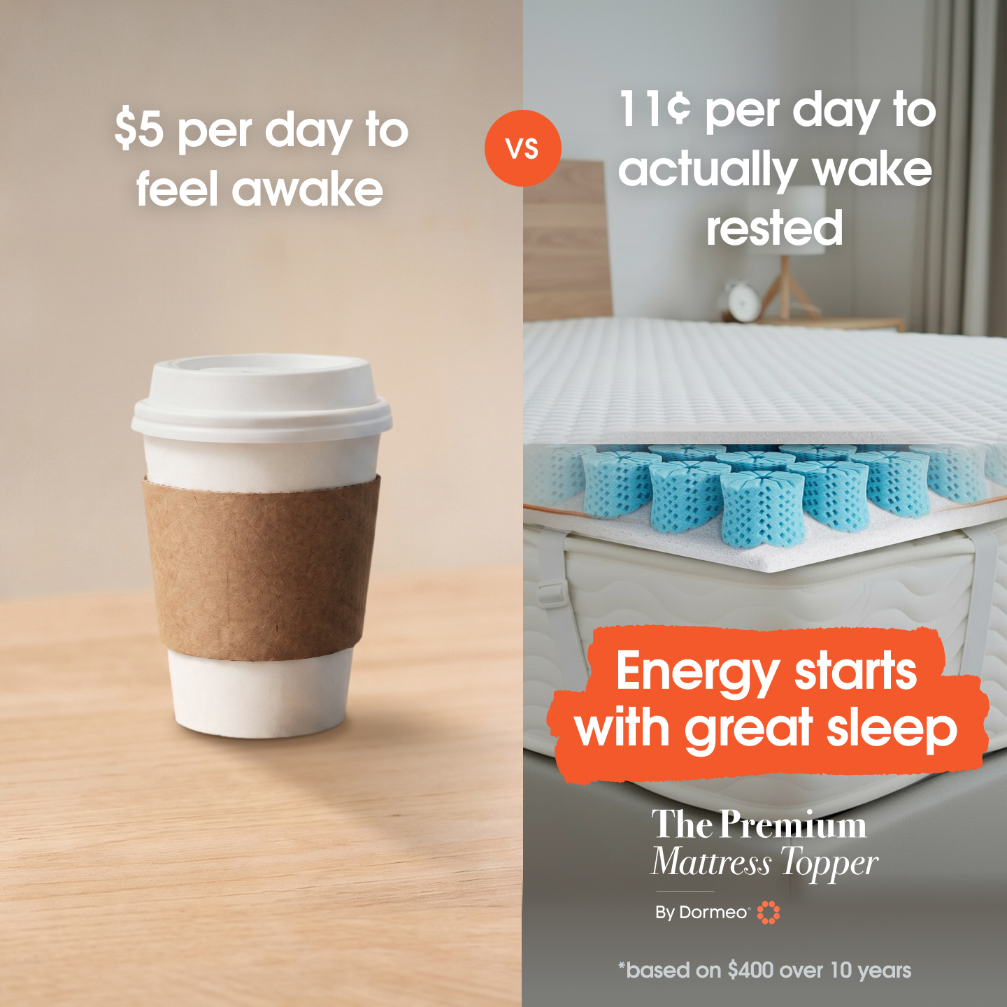 Dormeo Canada Facebook ad