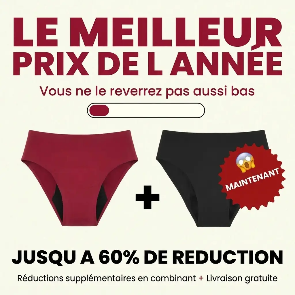 Lingerie Rosa Facebook ad: Vivez vos règles en toute tranquillité