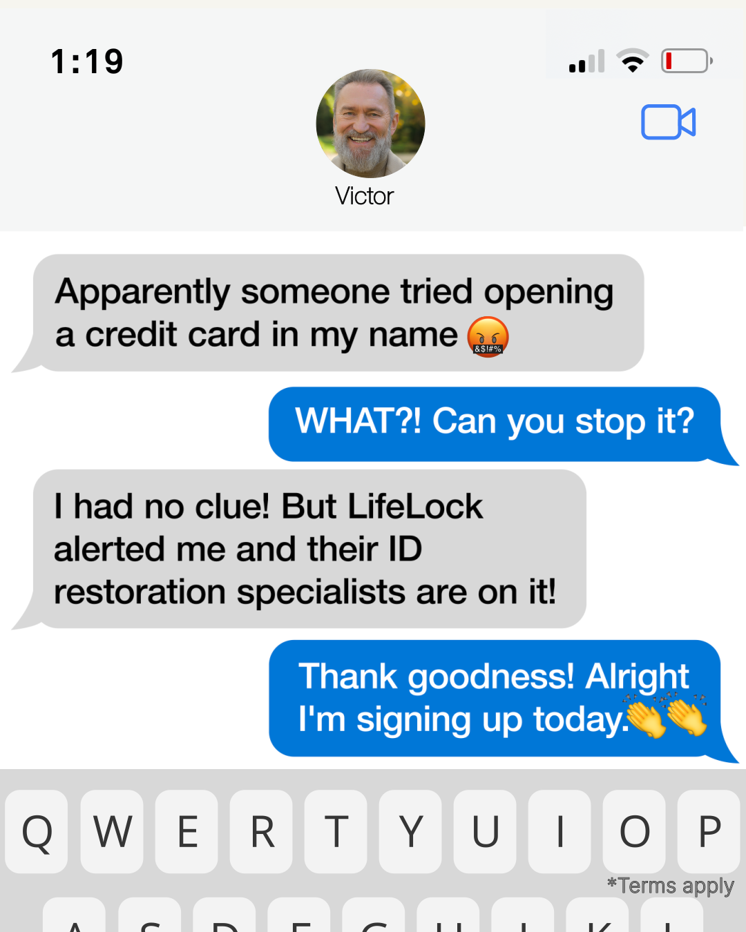 LifeLock Facebook ad