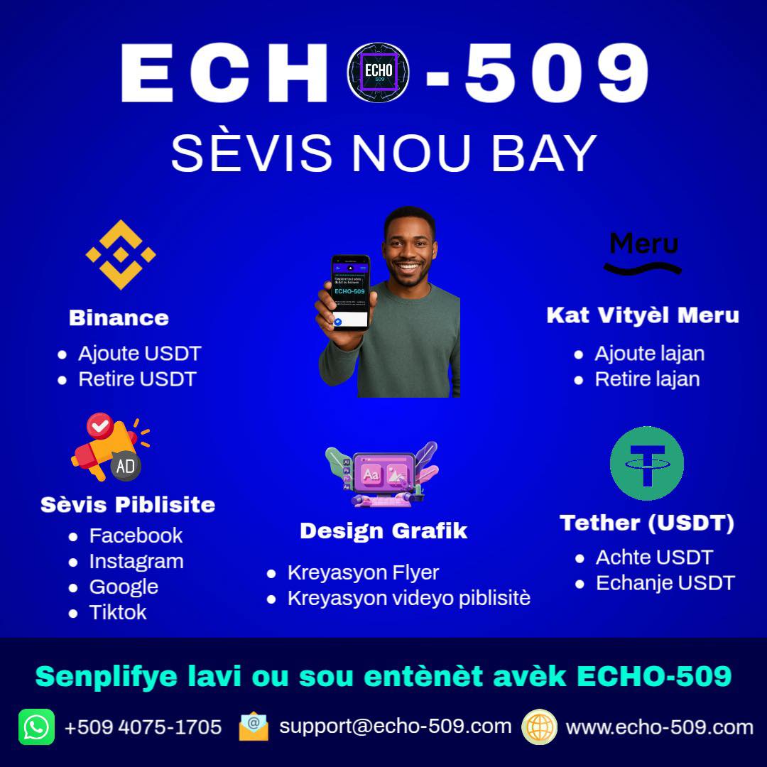 Echo-509 Digital Agency Facebook ad: Senplifye lavi’w sou entènèt la ak ECHO-509