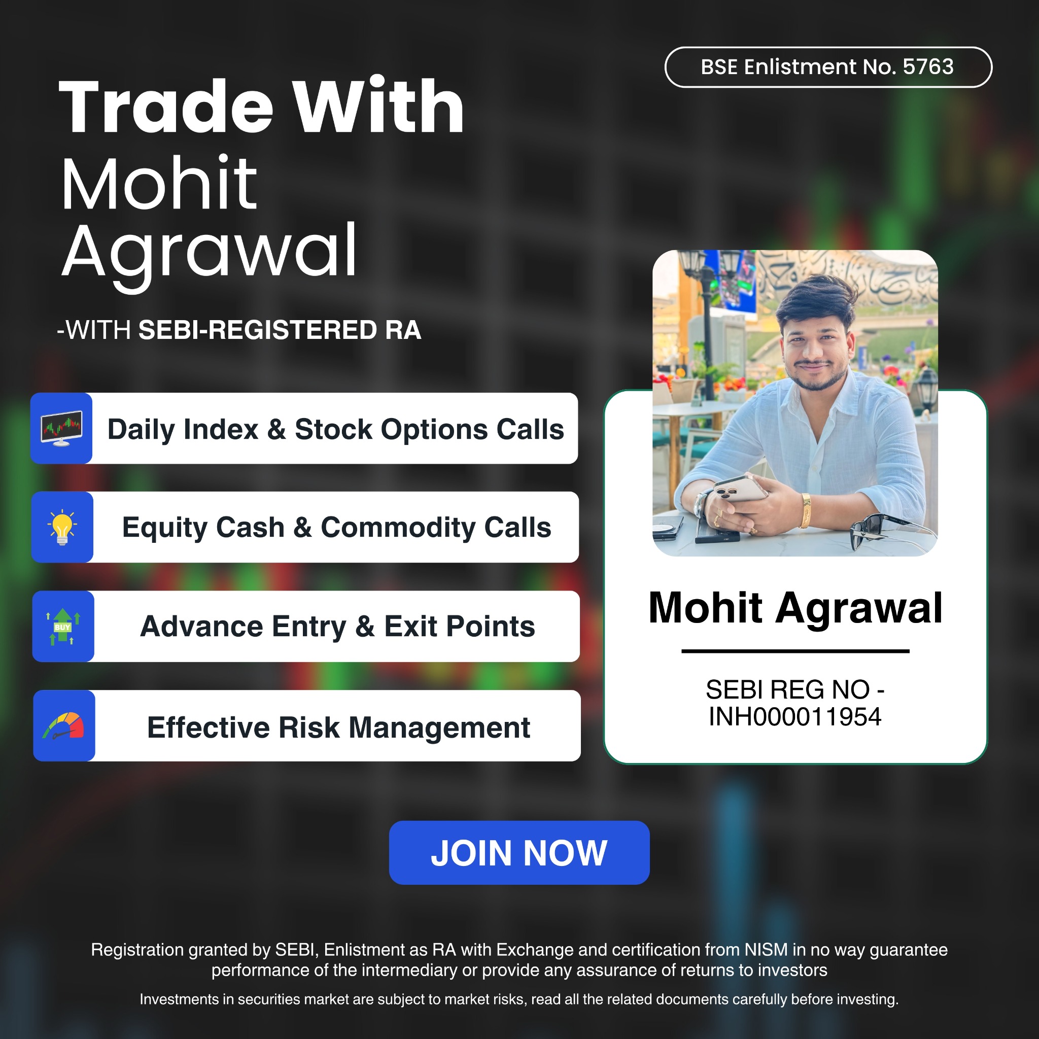Trade with Mohit Agrawal Facebook ad from Nov 27, 2025