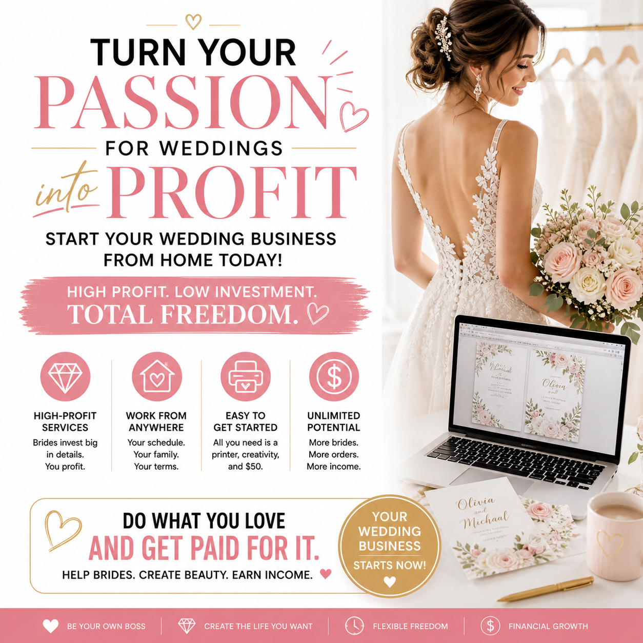 Lina Anderson Facebook ad: Wedding Business Kit