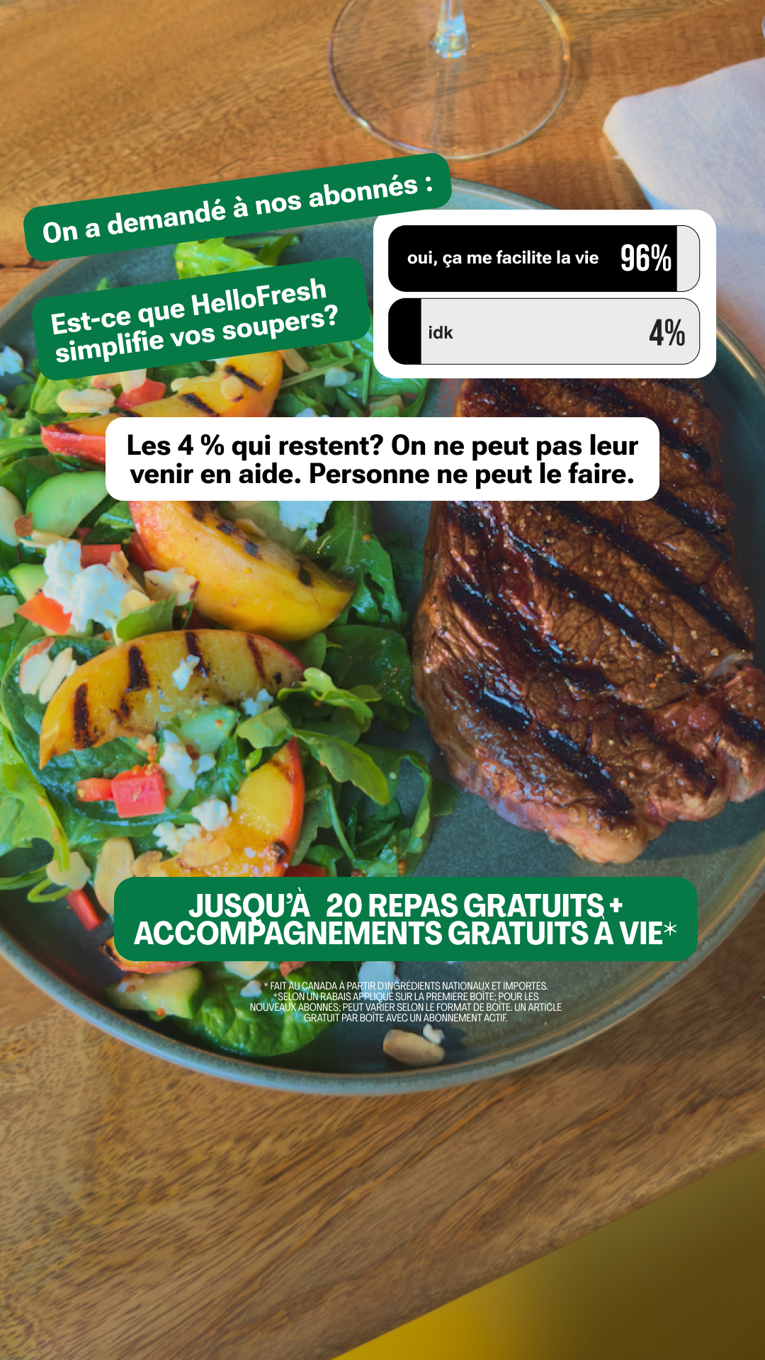 HelloFresh Facebook ad