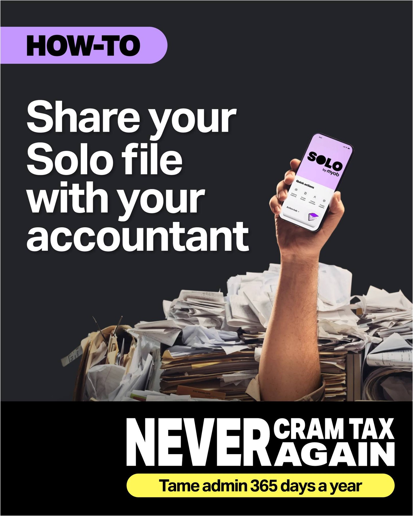 MYOB Facebook ad: Here's how to share your Solo file with…